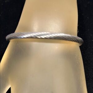 Twisted Silver Cable Bracelet